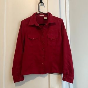 Vintage Red Button Up